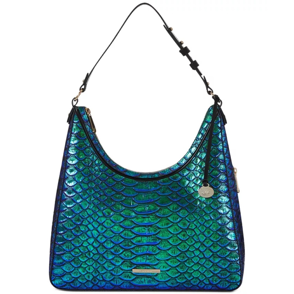 NWT Brahmin Tabitha Emerald Lulia Leather Shoulder EMERALD LULIA